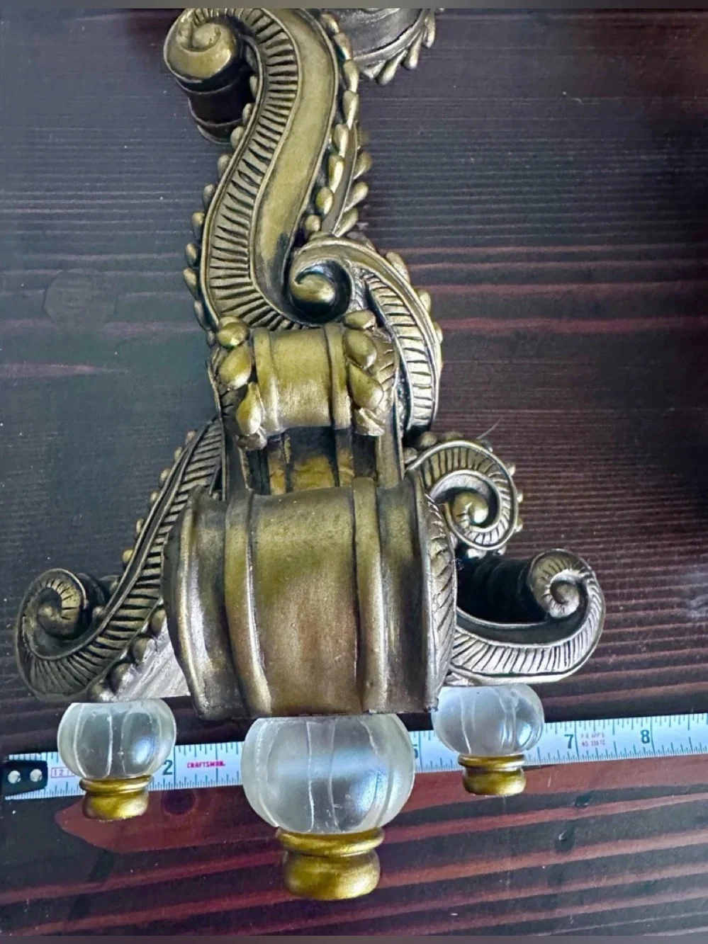 Vintage Italian Florentine Gilt Candle Holders Heavy Pair Regency Acanthus Scrol